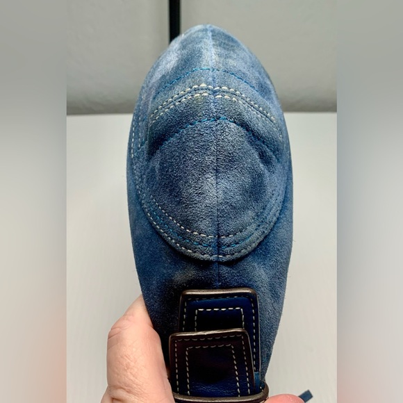Coach SoHo Hobo Shoulder Bag Blue Suede w/fringe tassel Vintage 2005 style #8A14 - Picture 6 of 14